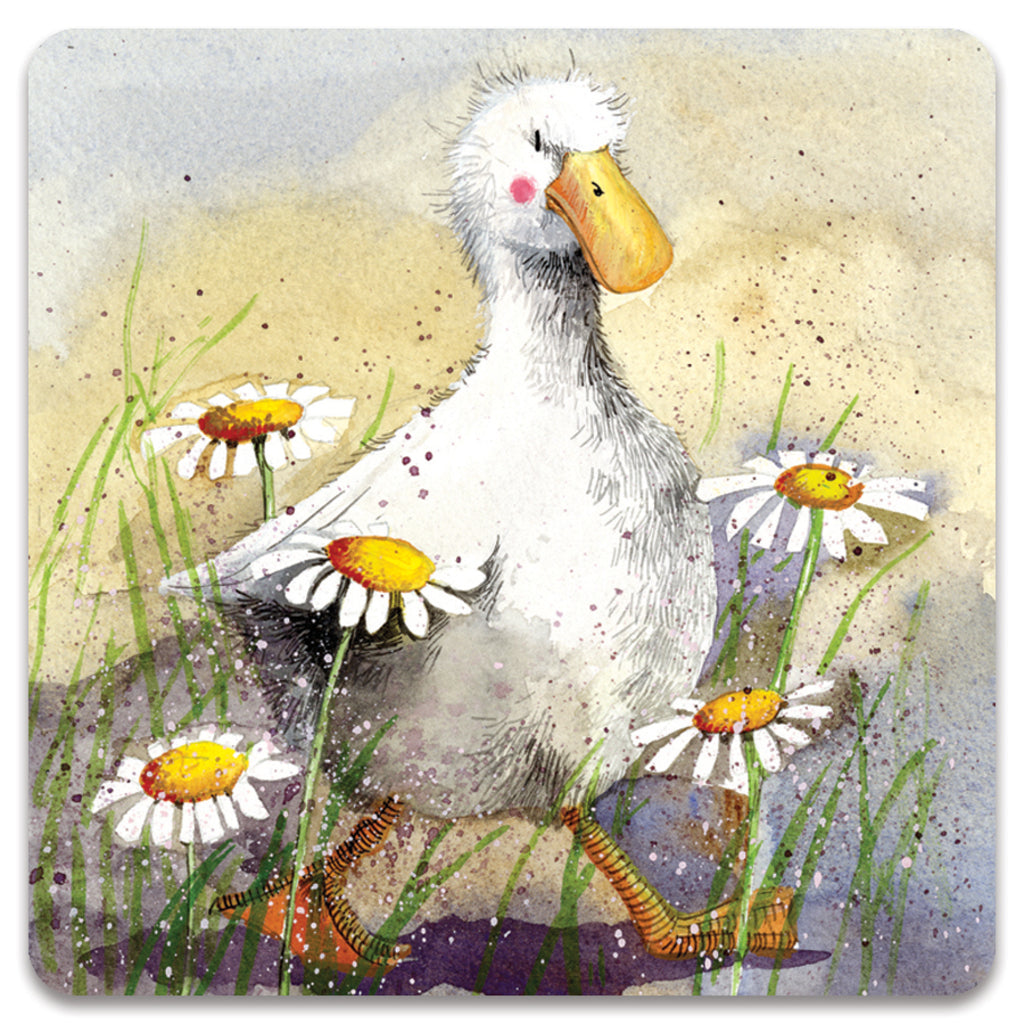 DUCK IN THE DAISIES FRIDGE MAGNET FM169