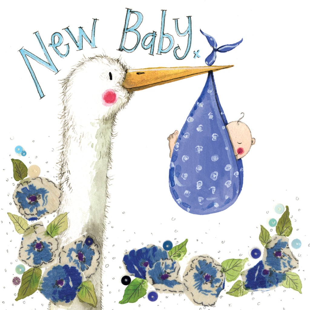 ALEX CLARK BLUE STORK NEW BABY CARD S290 | 261384