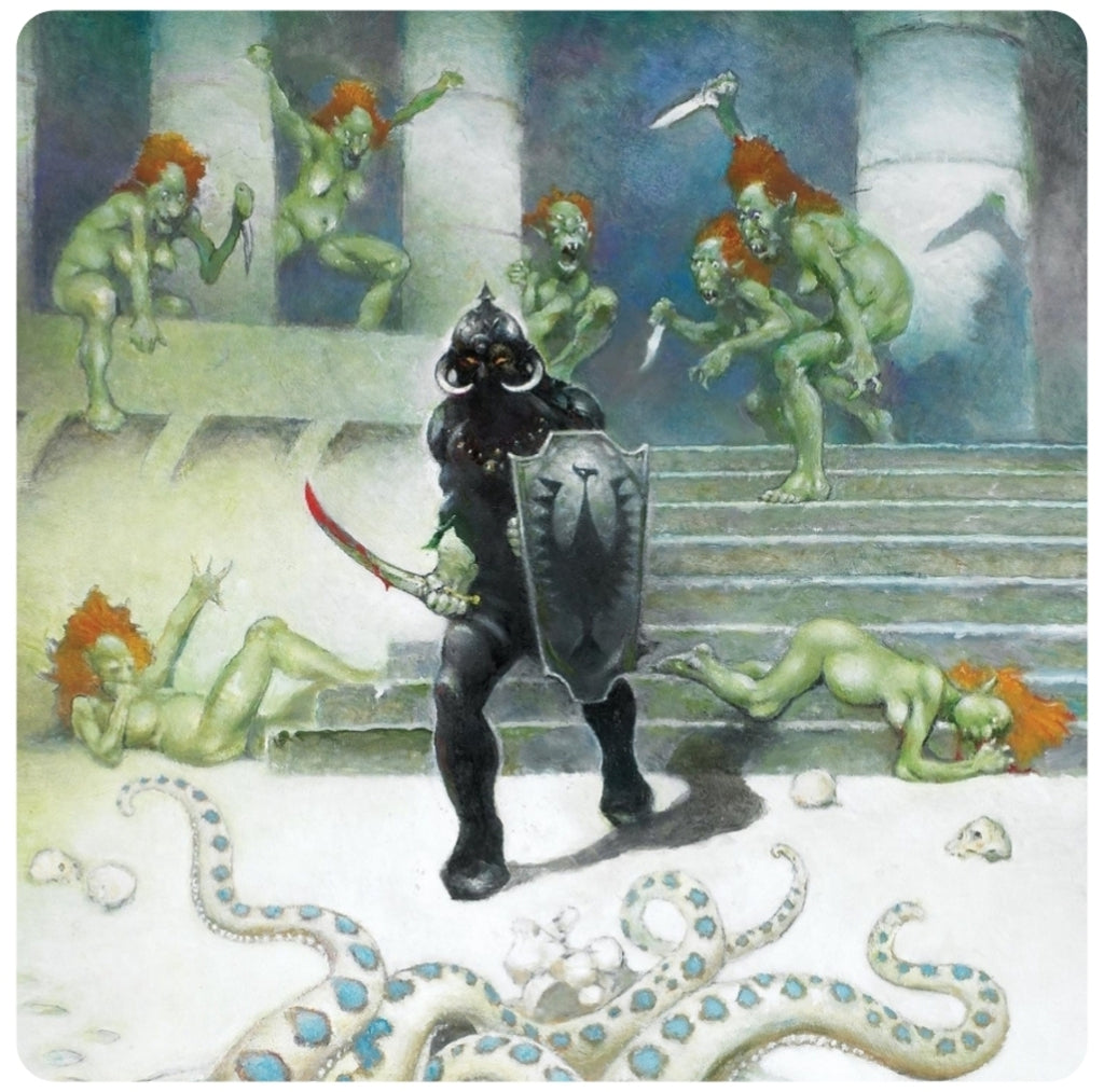 Frank Frazetta Death Dealer 7 Coaster Premium Drink Coaster Resin With Cork Backing 261765 1825 261765