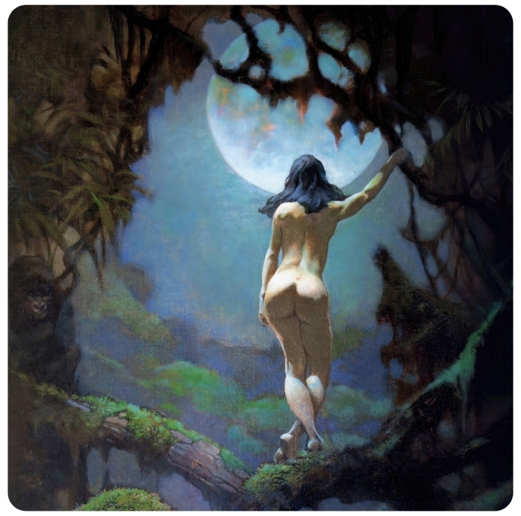 Frank Frazetta Moons Rapture Coaster Premium Drink Coaster Resin With Cork Backing 261770 1830 261770