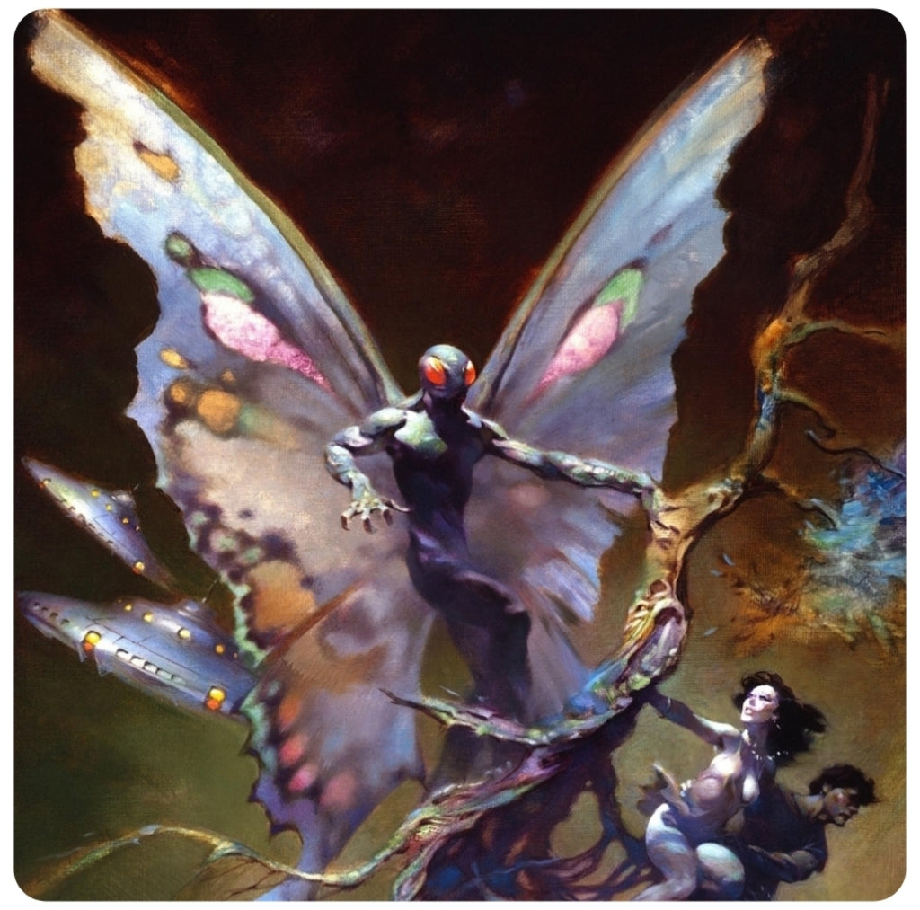 Frank Frazetta Mothman Coaster Premium Drink Coaster Resin With Cork Backing 261771 1831 261771