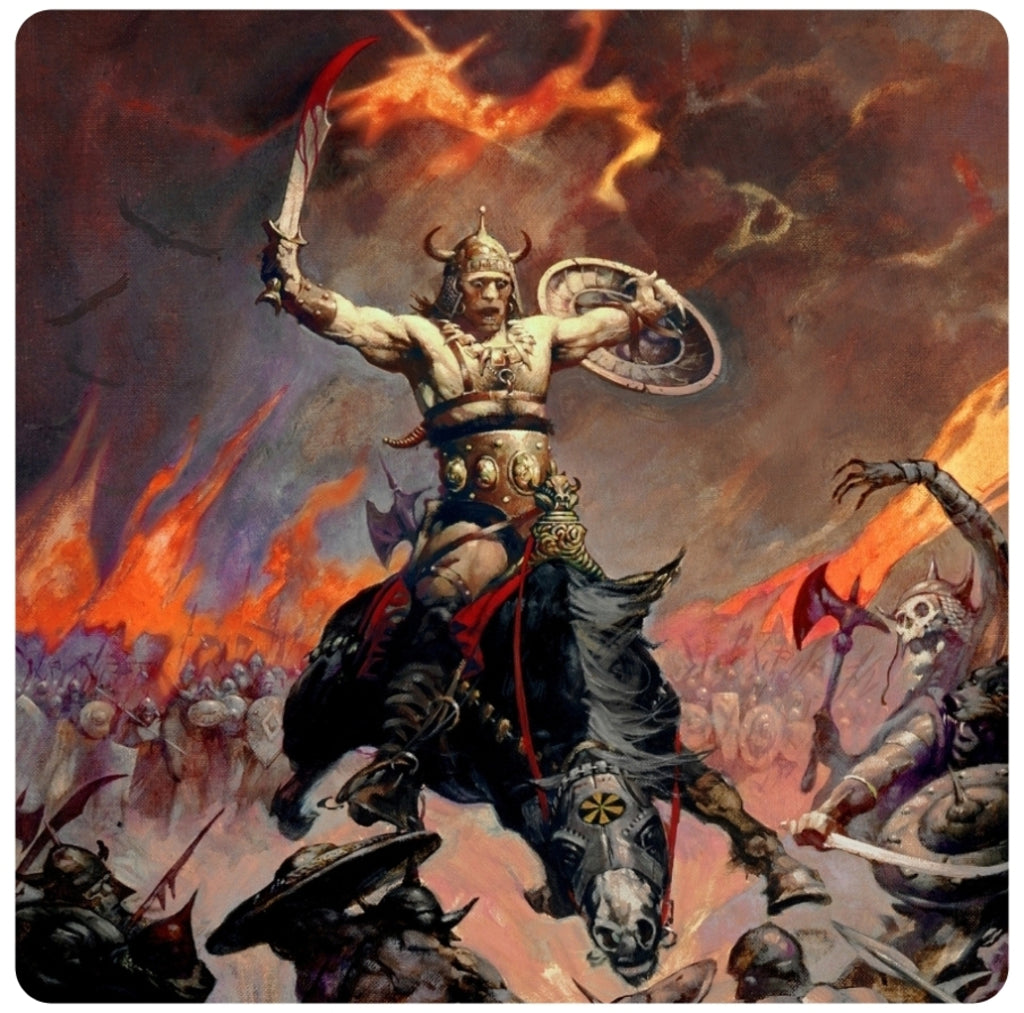 Frank Frazetta The Berserker Coaster Premium Drink Coaster Resin With Cork Backing 261797 1844 261797
