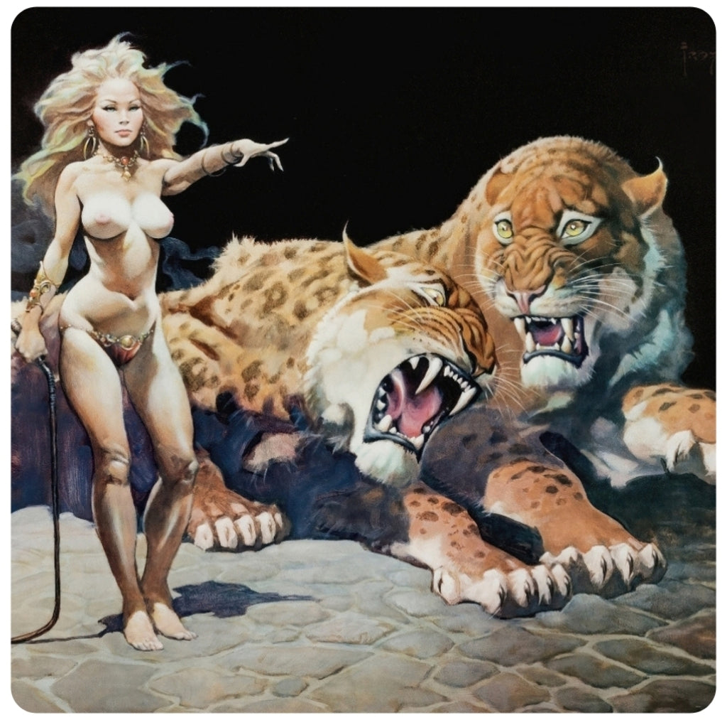 Frank Frazetta The Countess Coaster Premium Drink Coaster Resin With Cork Backing 261798 1845 261798