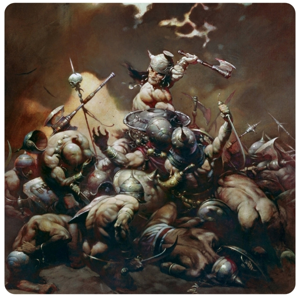 Frank Frazetta The Destroyer Coaster Premium Drink Coaster Resin With Cork Backing 261799 1846 261799