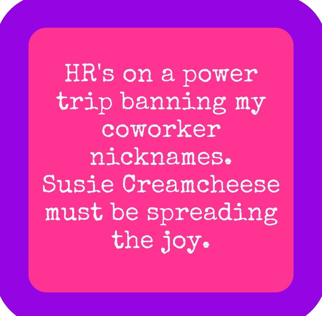 Coworker Nicknames Premium Drink Coaster Resin With Cork Backing | 2367 | 261811 261811