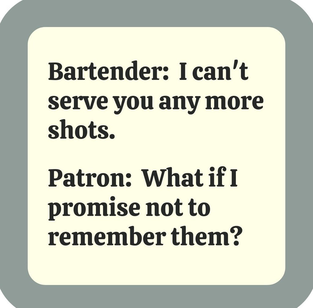 Remember Shots Premium Drink Coaster Resin With Cork Backing | 2397 | 261841 261841