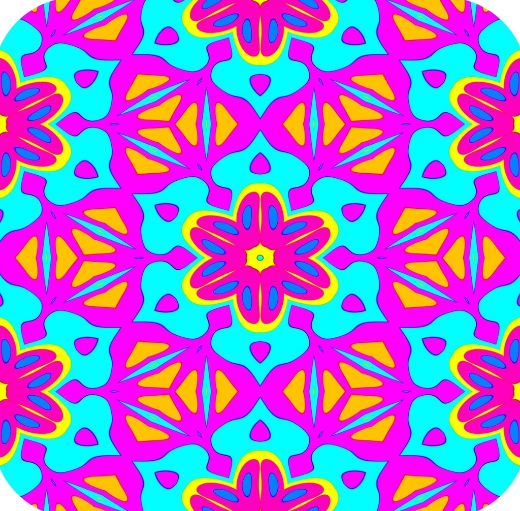 Vibrant Kaleidoscope V3 Premium Drink Coaster Resin With Cork Backing 261868 74853 261868