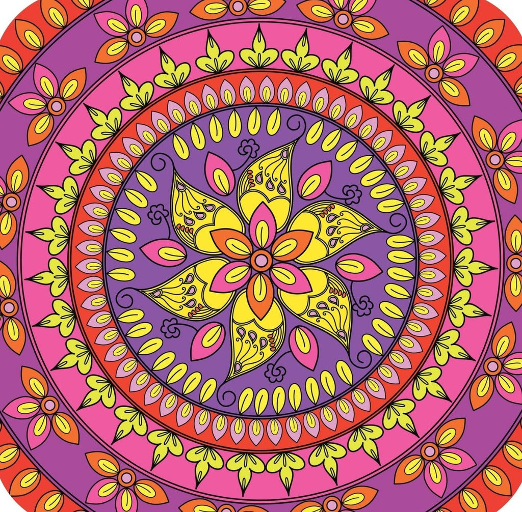 Mandala V6 Premium Drink Coaster Resin With Cork Backing 261910 74895 261910