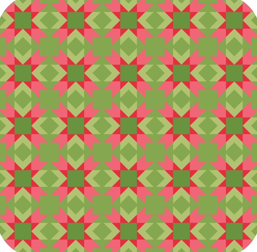 Quilt Pattern Bright Colors V5 Premium Drink Coaster Resin With Cork Backing 261939 74924 261939