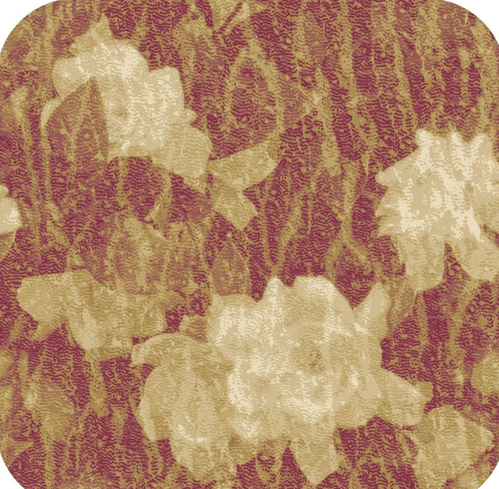 Rose Camouflage In Burgundy And Khaki Premium Drink Coaster Resin With Cork Backing 261947 74932 261947