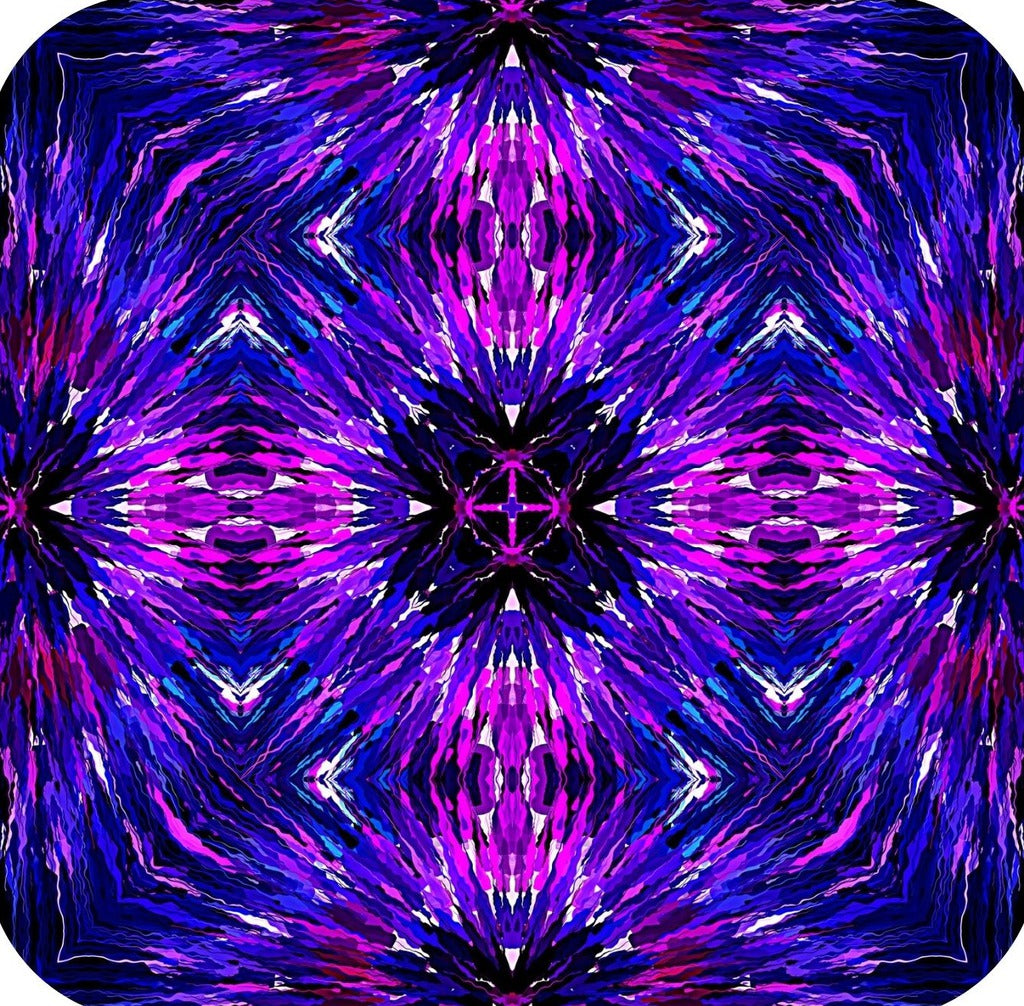 Kaleidoscope Fractal Pattern V1 Premium Drink Coaster Resin With Cork Backing 262002 74987 262002