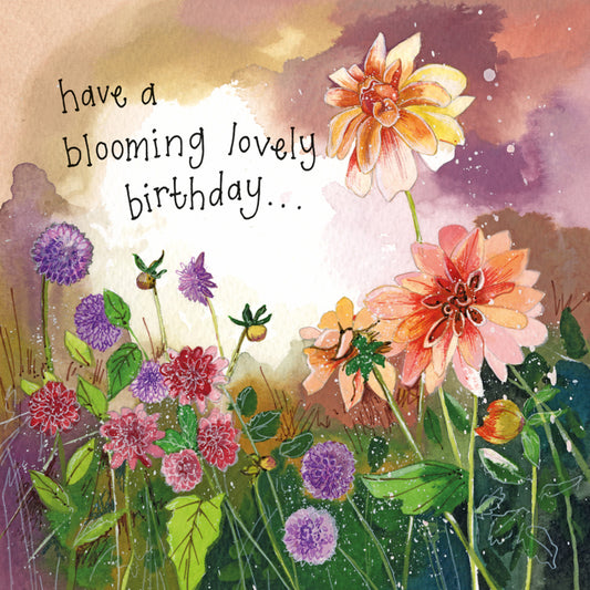 ALEX CLARK DAHLIAS BIRTHDAY CARD S459 | 262072