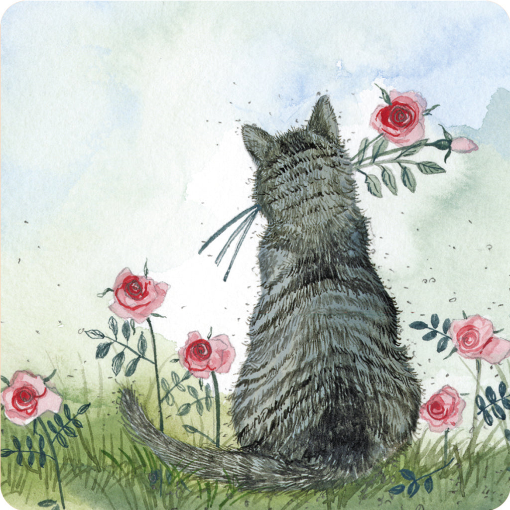 ALEX CLARK CAT AND ROSES COASTER C185 | 262138