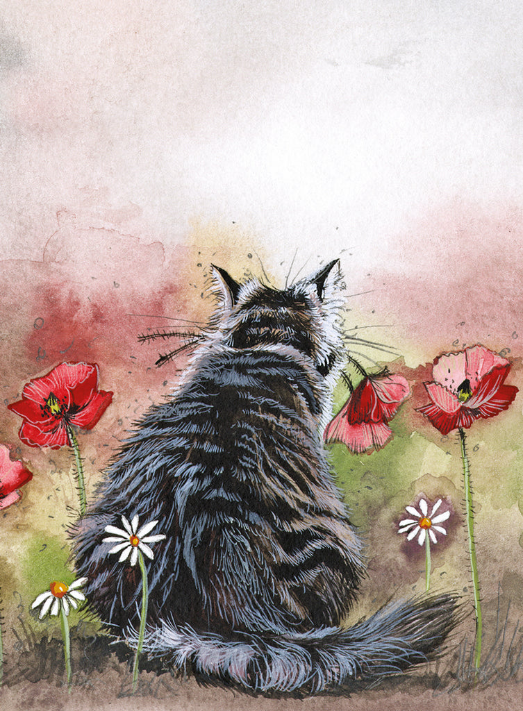 CAT IN THE POPPIES SMALL SPIRAL NOTEPADS SSN34