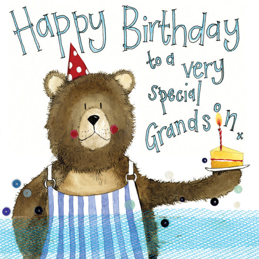 ALEX CLARK GRANDSON BEAR BIRTHDAY CARD S248 | 262193