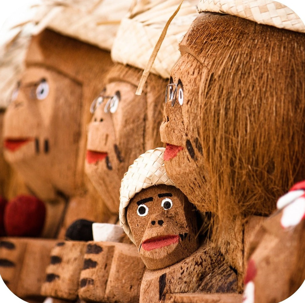 Key West Florida Be Different Coconut Shell Handicrafts Premium Drink Coaster Resin With Cork Backing 262271 75073 262271