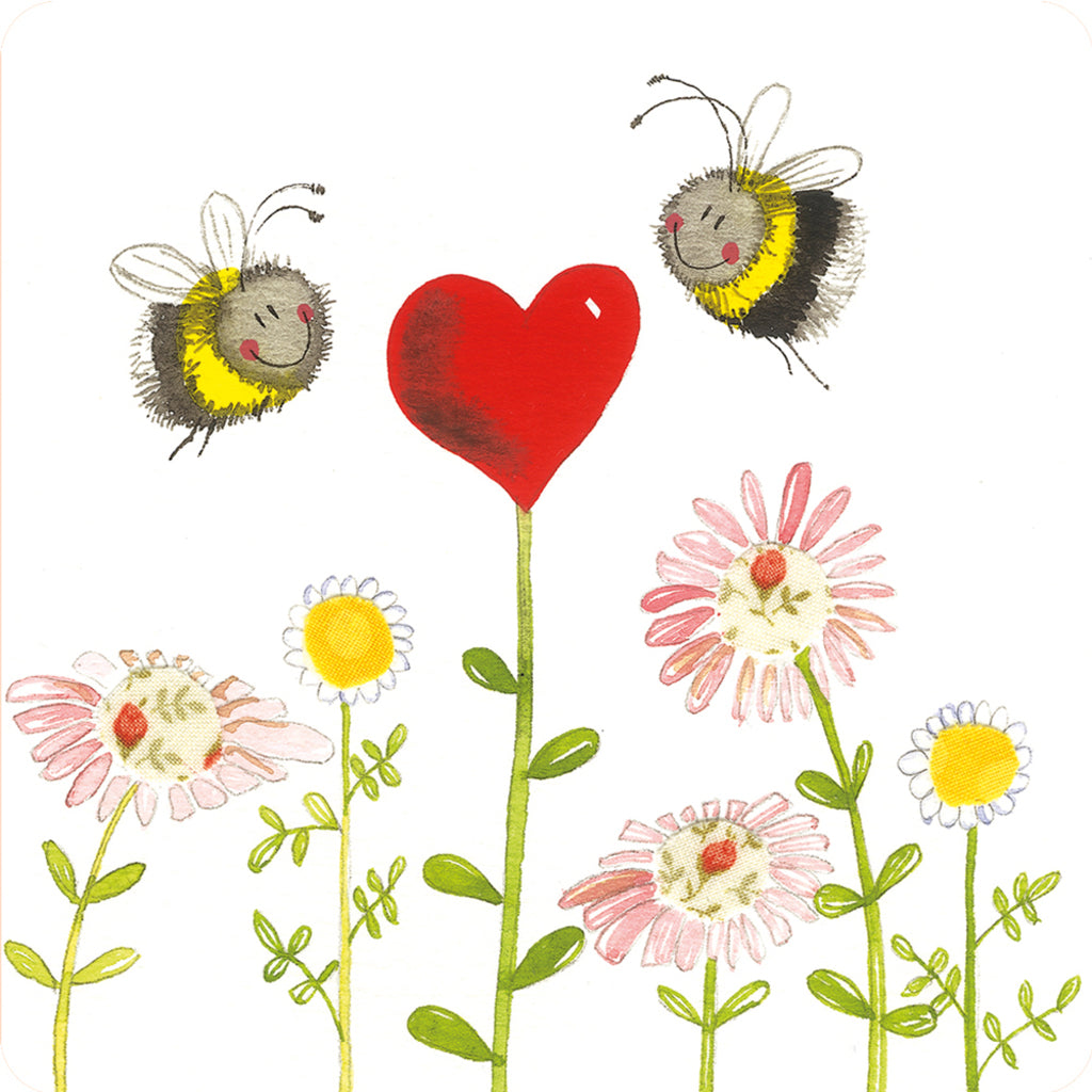 ALEX CLARK BEES AND HEART COASTER C217 262398