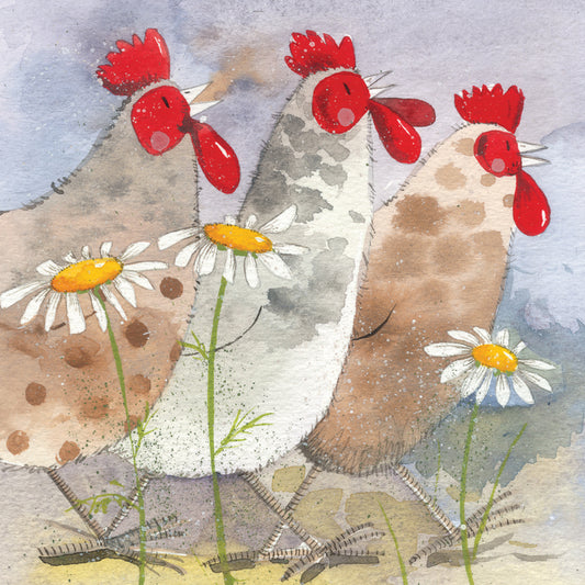 THREE HENS BLANK CARD AC517