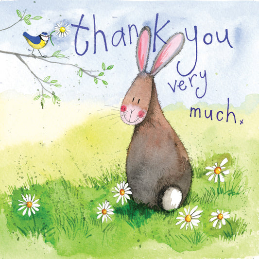 RABBIT THANK YOU CARD AC618