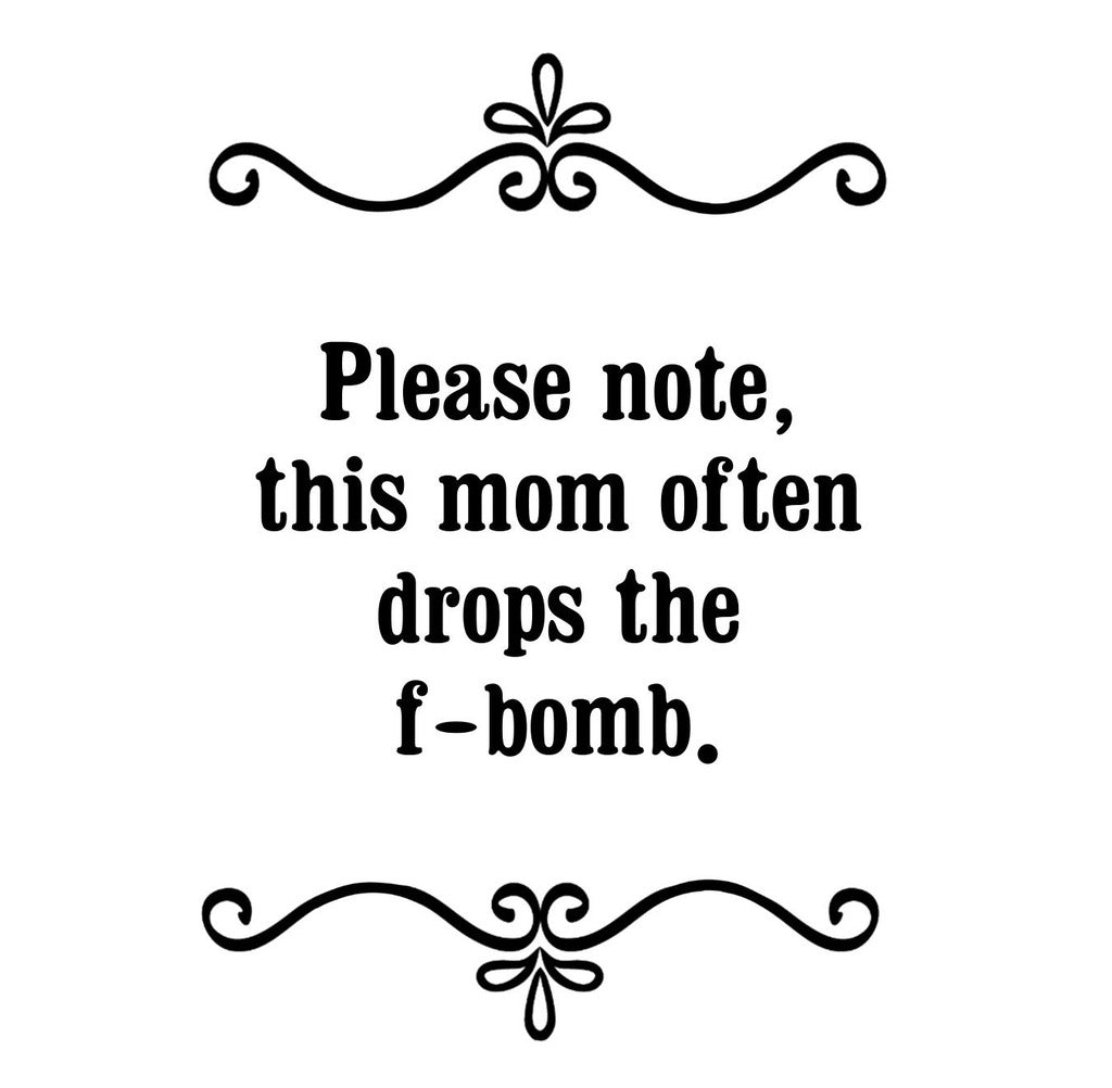 GGZ133 This Mom Drops The F Bomb Premium Drink Coaster Resin With Cork Backing | 2455 | 262558 262558