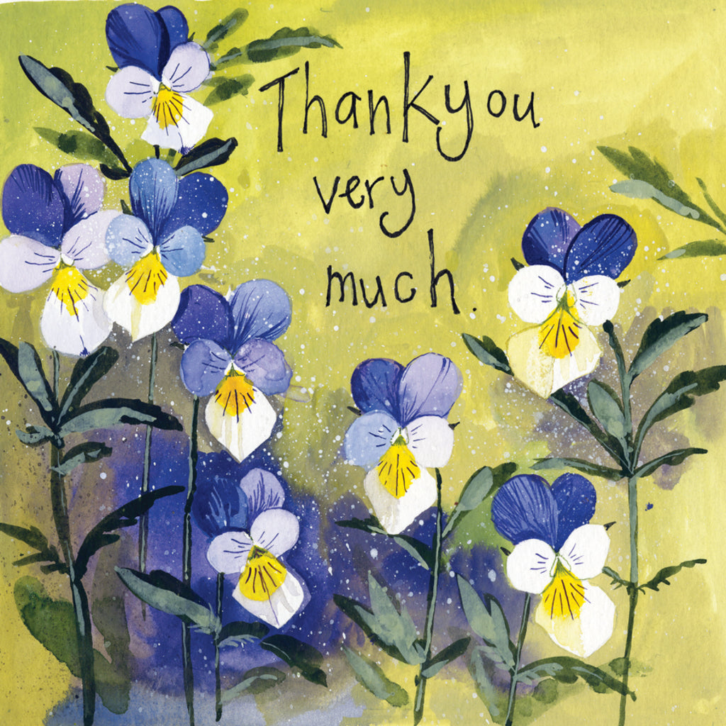 PANSIES THANK YOU CARD AC716