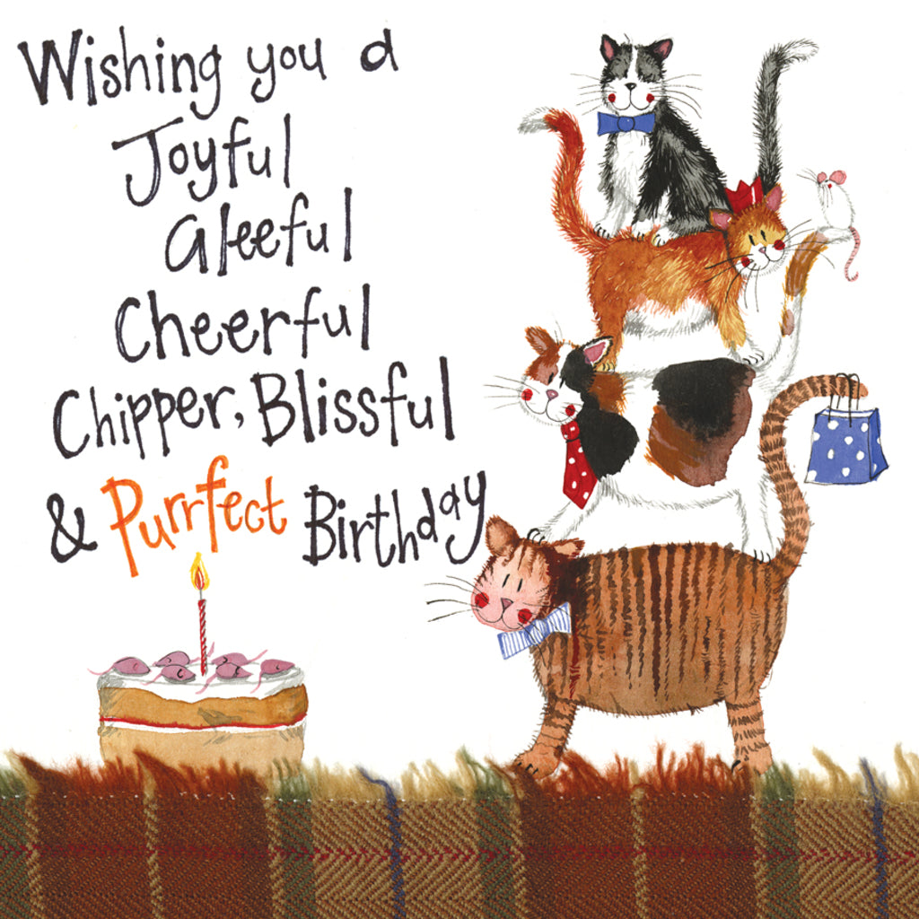 CAT STACK BIRTHDAY CARD S103