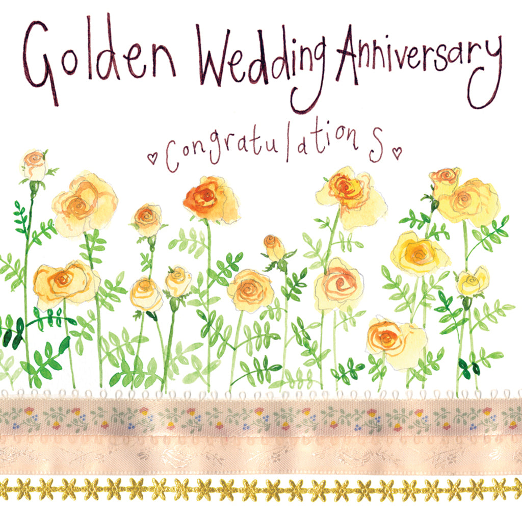 GOLDEN ROSES ANNIVERSARY CARD S147