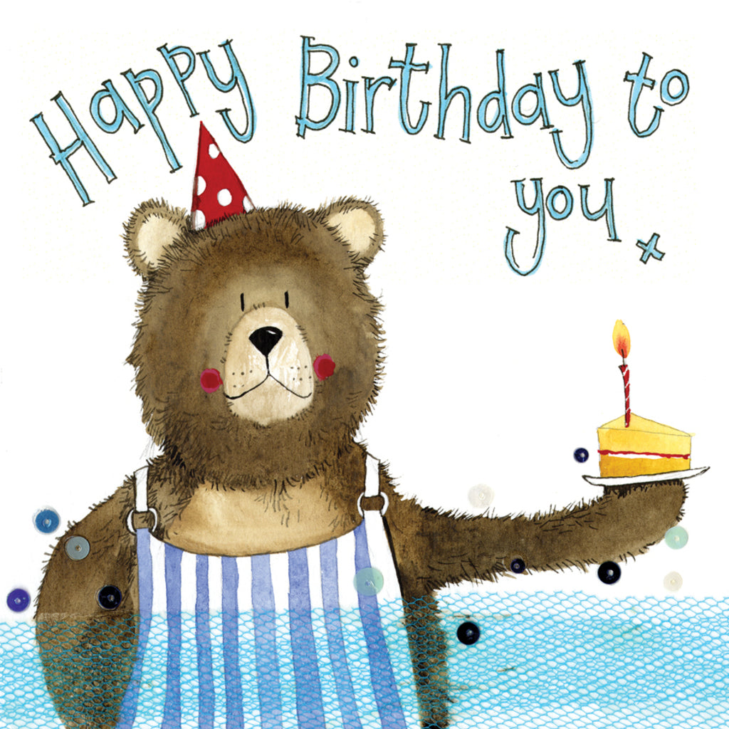 BEAR & CAKE BIRTHDAY CARD S261