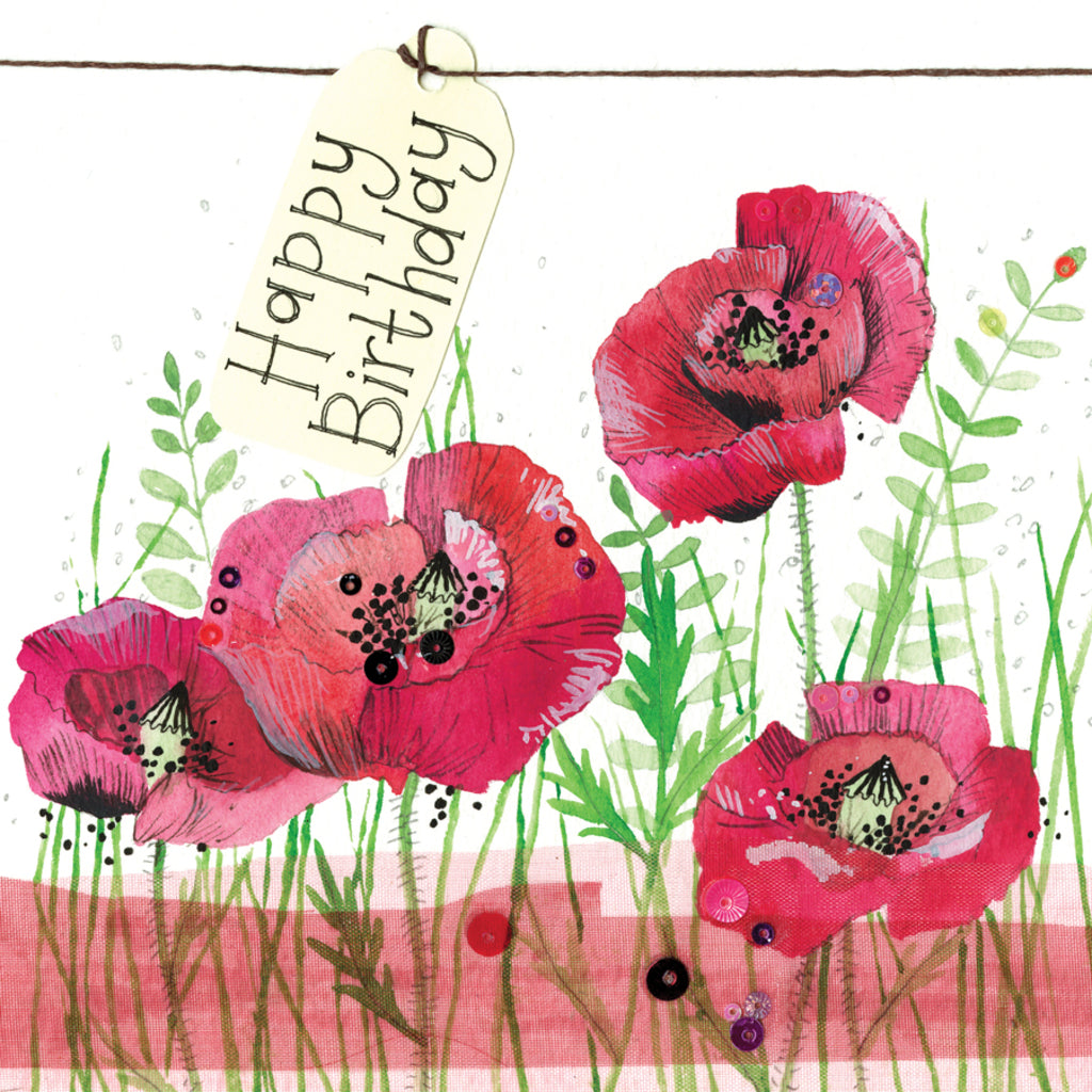 POPPIES BIRTHDAY CARD S284
