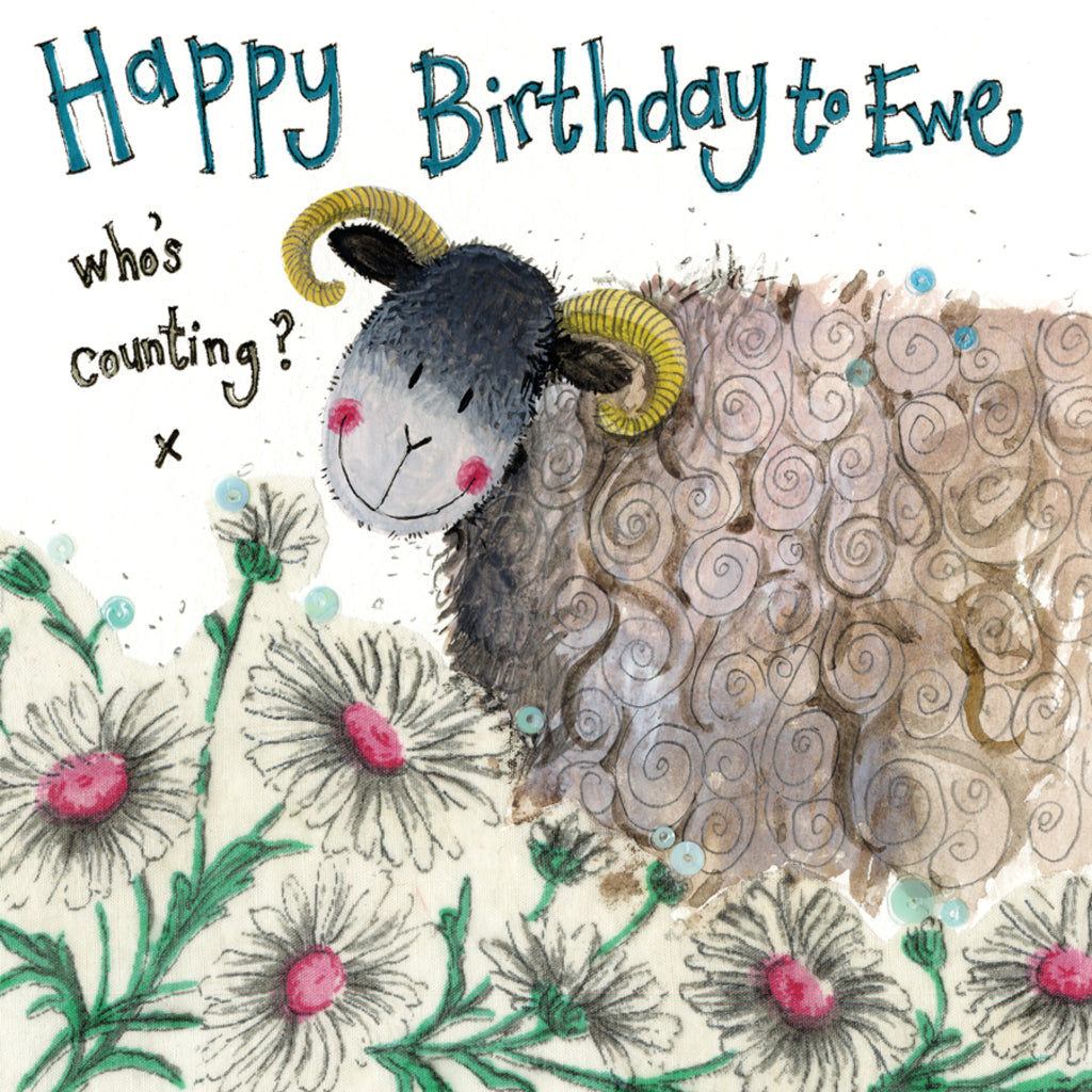 COUNTING SHEEP BIRTHDAY CARD S318