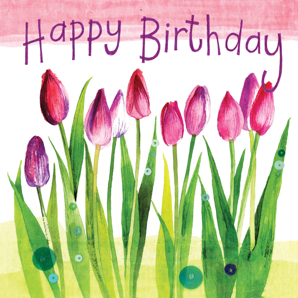 TULIPS BIRTHDAY CARD S335