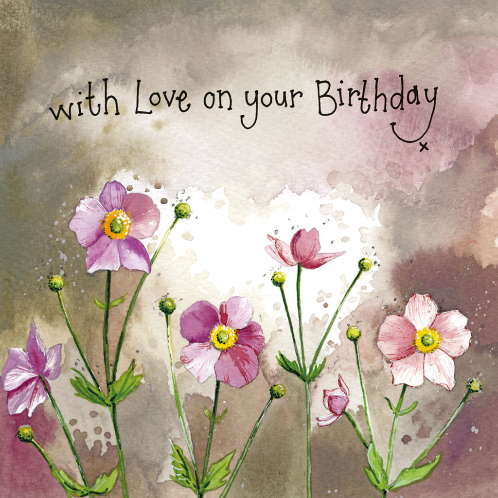 JAPANESE ANENOMES BIRTHDAY CARD S460
