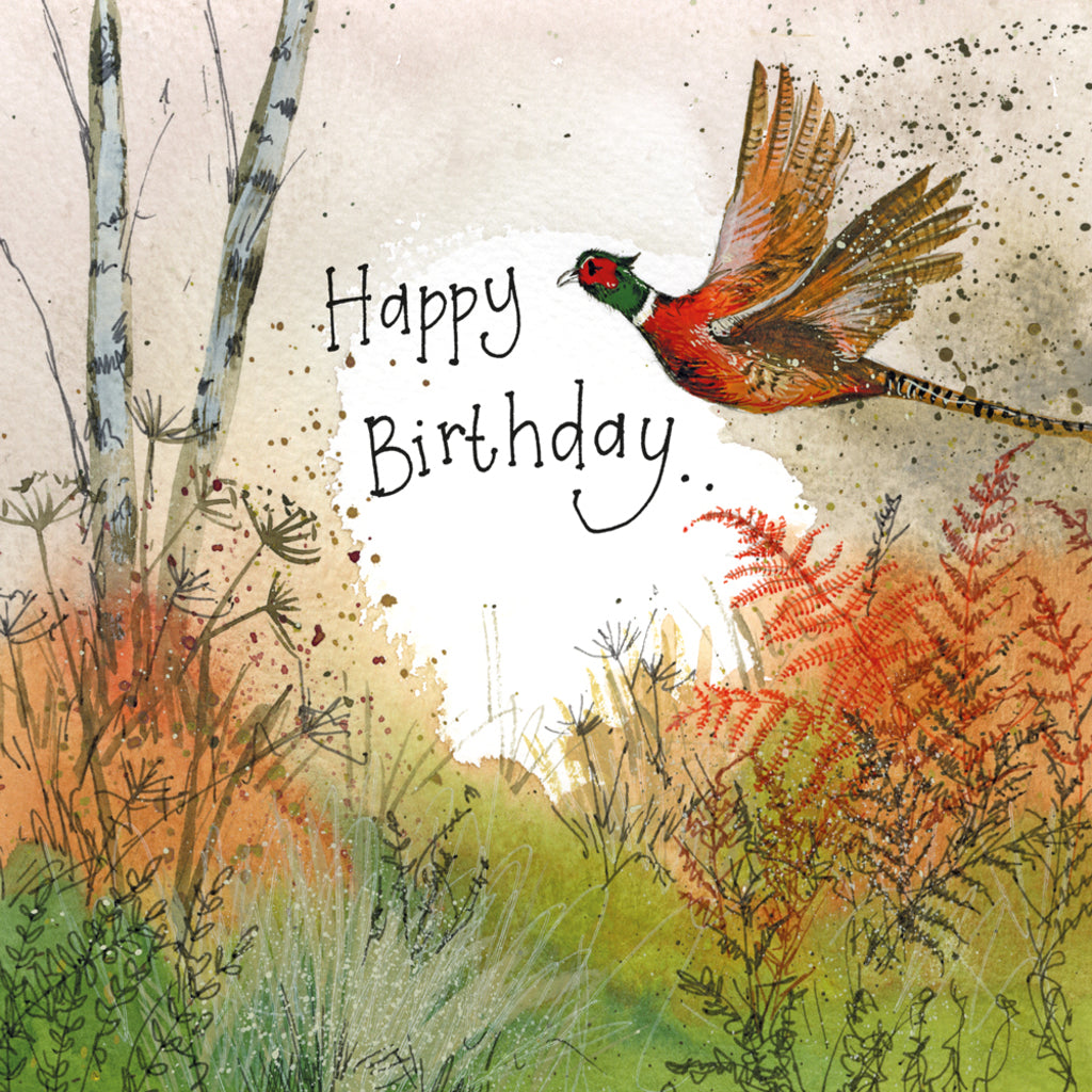 PHEASANT & BRACKEN BIRTHDAY CARD S463