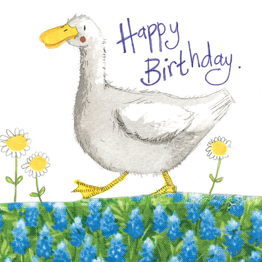 DUCK AND DAISIES BIRTHDAY CARD LS29