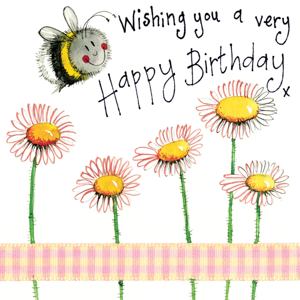 BEE & DAISY BIRTHDAY CARD LS62
