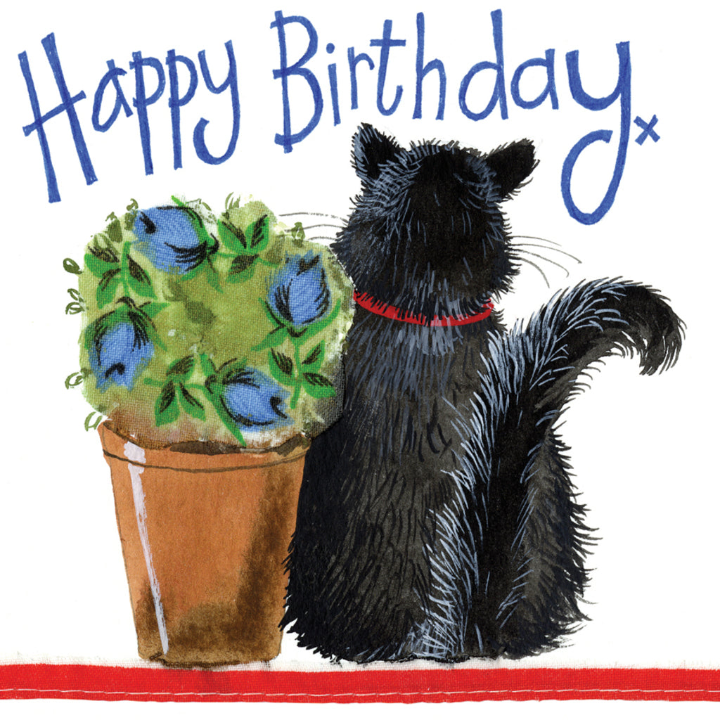 PUSS & POT BIRTHDAY CARD LS67
