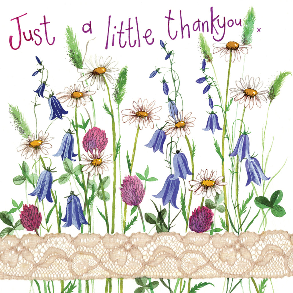 COUNTRY FLOWERS THANK YOU CARD LS86