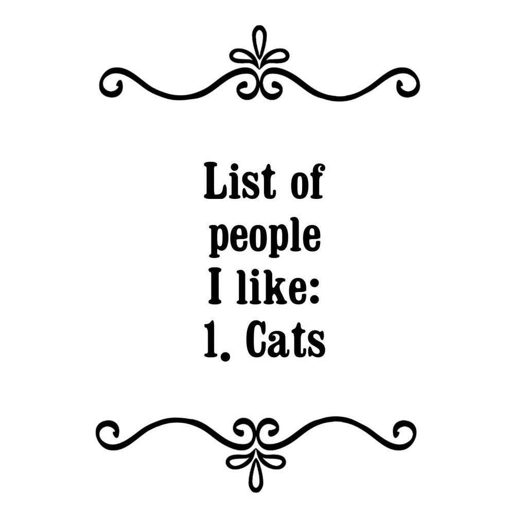 GGZ197 List Of People I Like Cats Premium Drink Coaster Resin With Cork Backing | 2469 | 263210 263210
