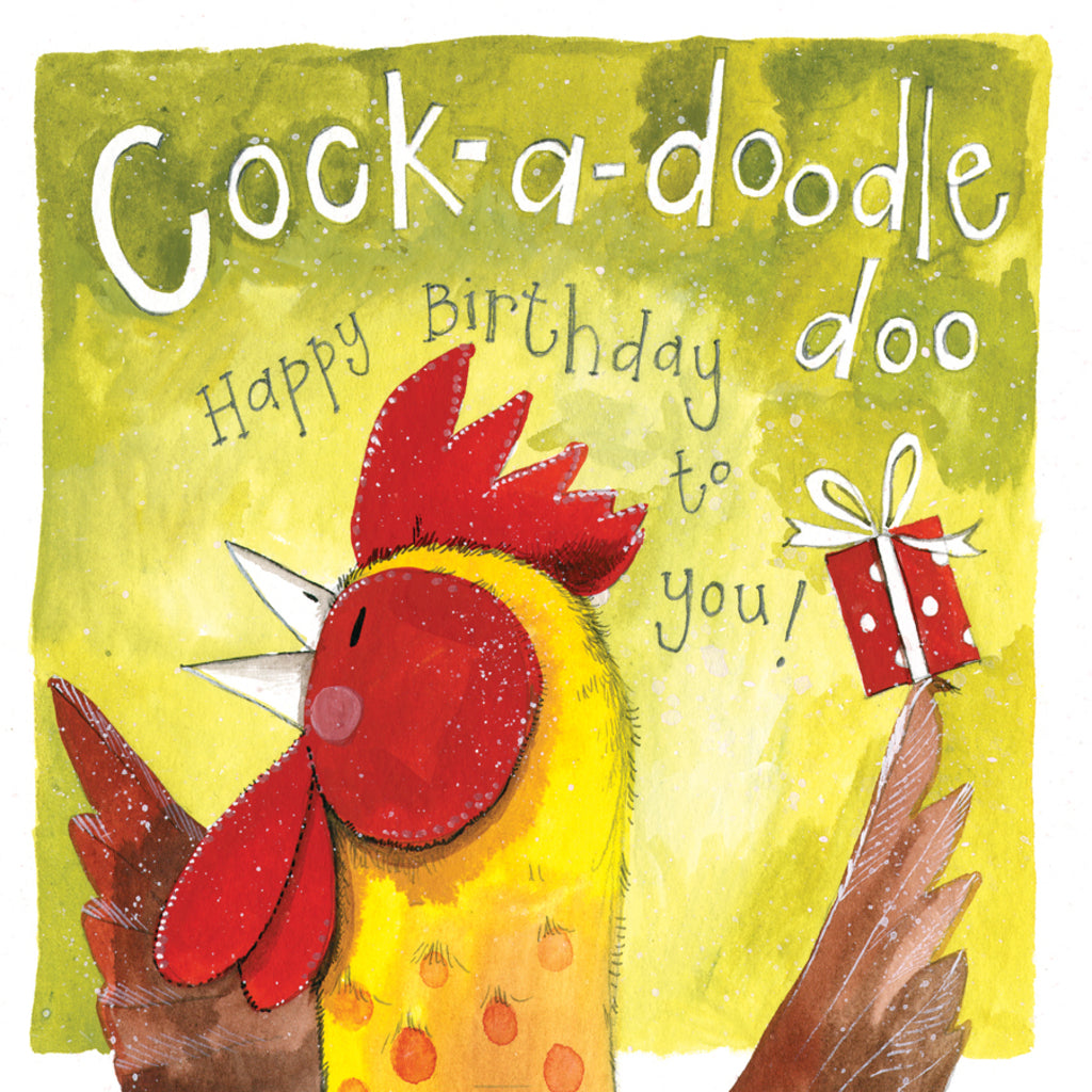 COCK-A-DOODLE-DOO BIRTHDAY CARD DF13