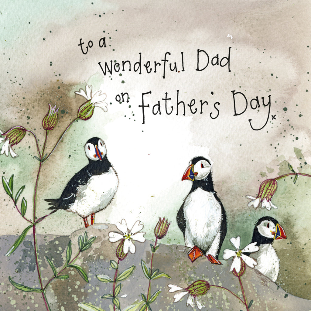 PUFFINS & SEA CAMPION FATHERS DAY CARD SPRS51