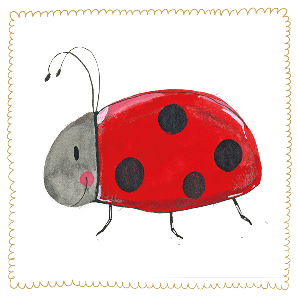 LARGE LADYBIRD SPARKLE CARD S518