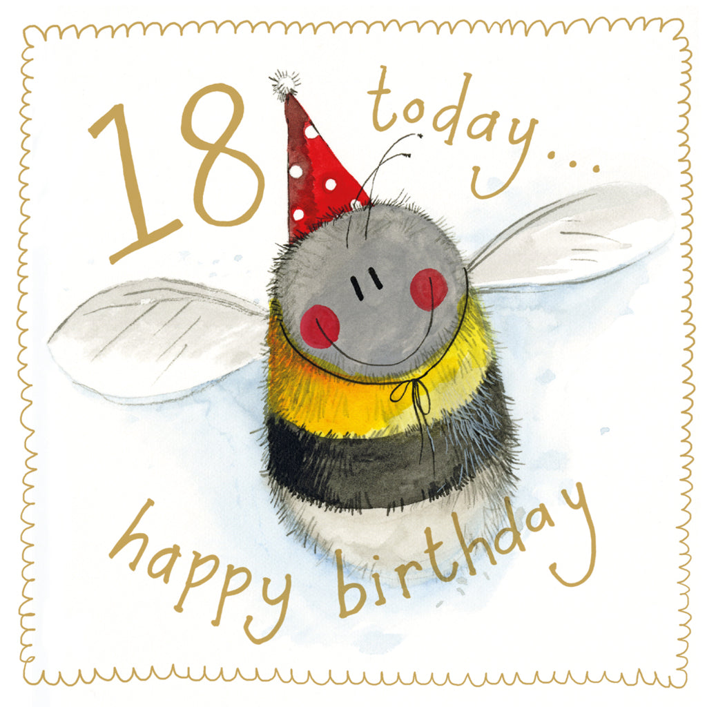 BEE 18 YEAR OLD SPARKLE CARD S541