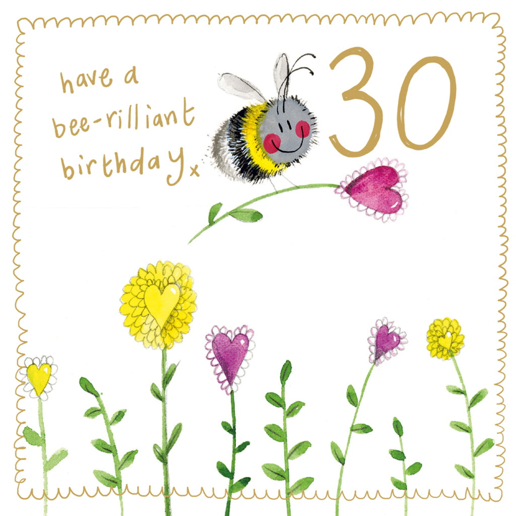 BEE 30 YEAR OLD SPARKLE CARD S543