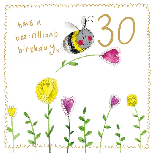 BEE 30 YEAR OLD SPARKLE CARD S543