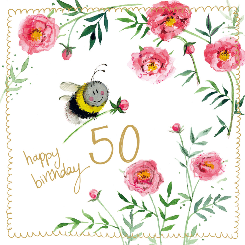 BEE 50 YEAR OLD SPARKLE CARD S545