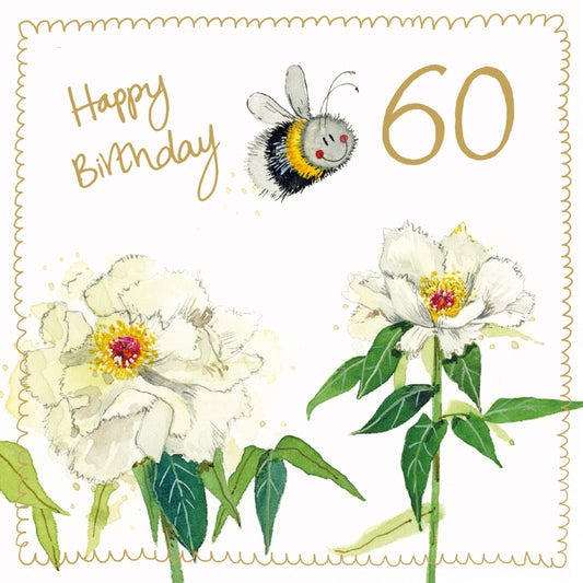 BEE 60 YEAR OLD SPARKLE CARD S546
