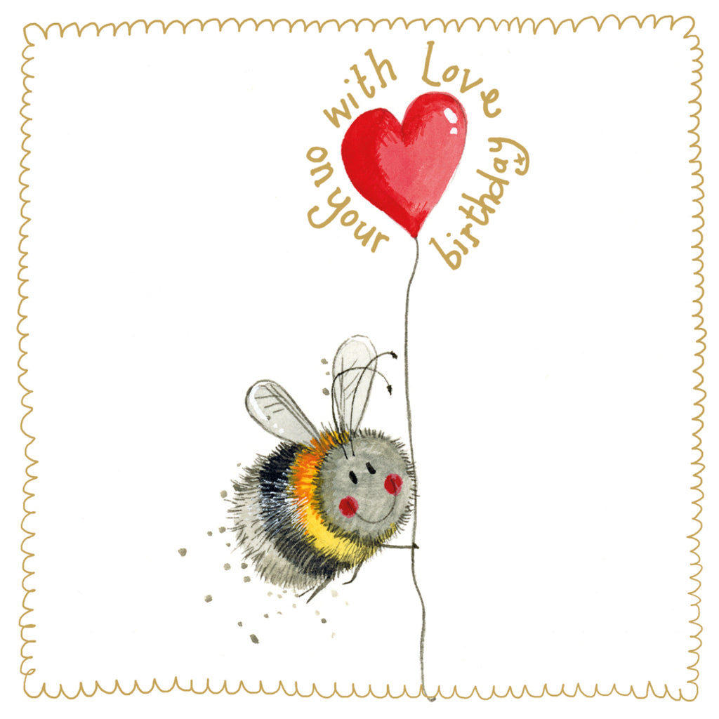 BEE SENDING LOVE SPARKLE CARD S559