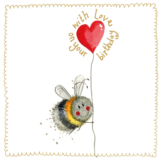 BEE SENDING LOVE SPARKLE CARD S559
