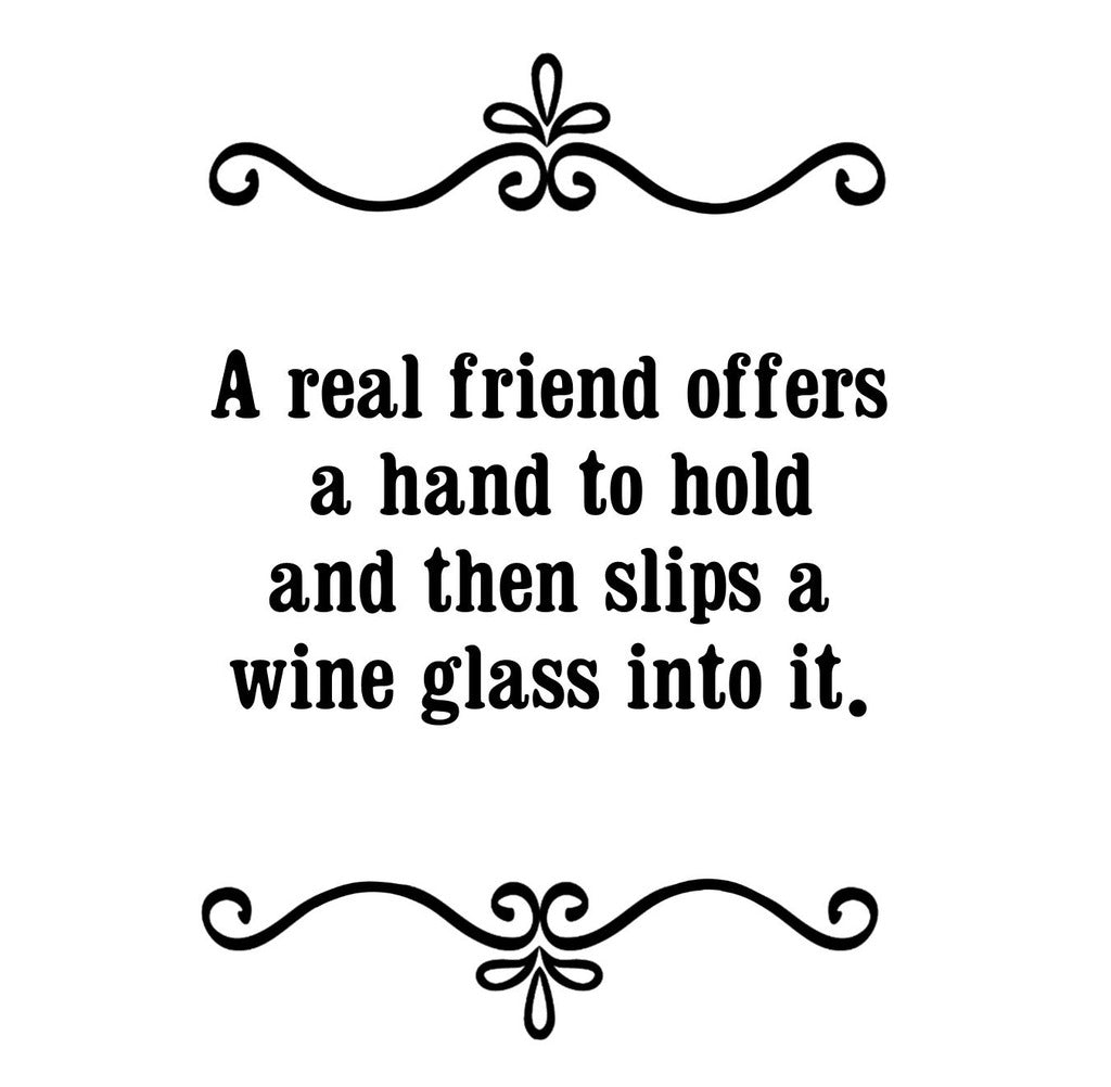 GGZ319 Friend Hand To Hold And Then Slips Wine Glass Into It Premium Drink Coaster Resin With Cork Backing | 2489 | 264886 264886