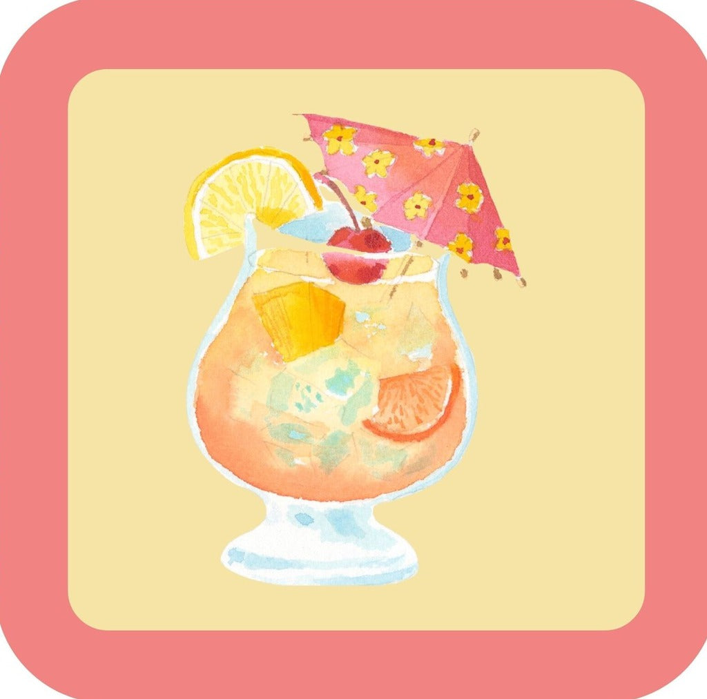 Carols Rose Garden Watercolor Summer Fun Cocktail Drink Drink Coaster 264933 2534 264933